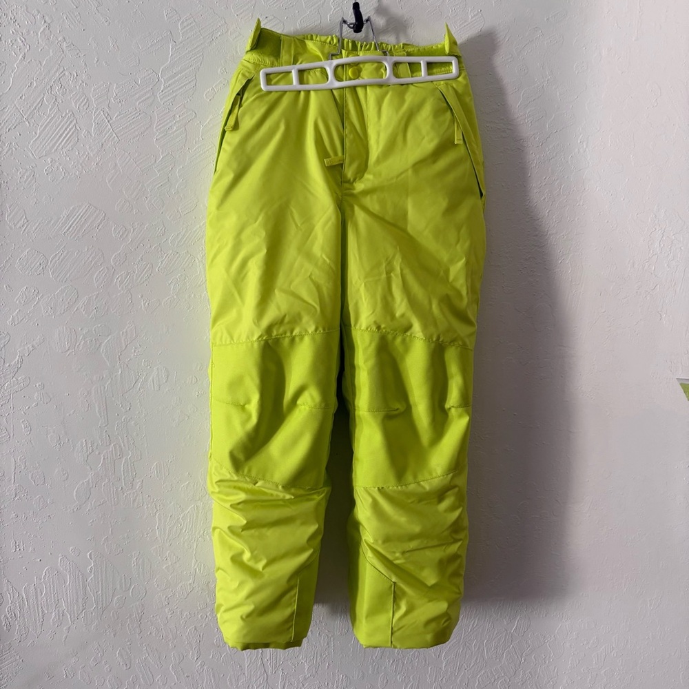 All In Motion Target Kids' Size Large Snow Pants Neon Yellow Adjustable Waist‎